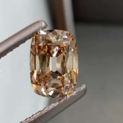 1.33ct GIA Certified Natural Fancy Yellowish Brown SI1 Clarity Old Miner Brilliant Cut Diamond 