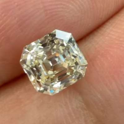 1.50ct GIA Certified Natural Q to R range SI1 Clarity Old Cut Asscher Shape Diamond