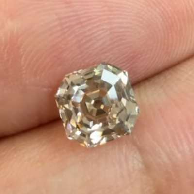 1.65ct GIA Certified Natural Honey Brown SI1 Clarity Old Antique Cut Asscher Shape Diamond