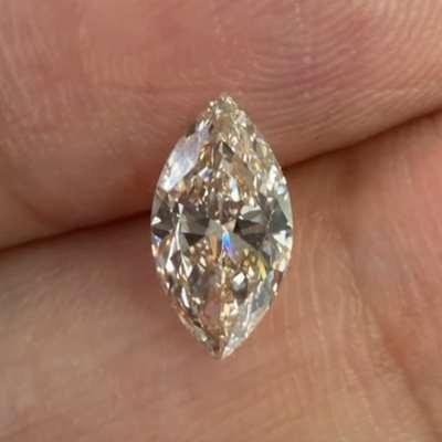 1.01ct GIA Certified Natural Light Peachy Brown VVS1 Clarity Marquise Shape Diamond