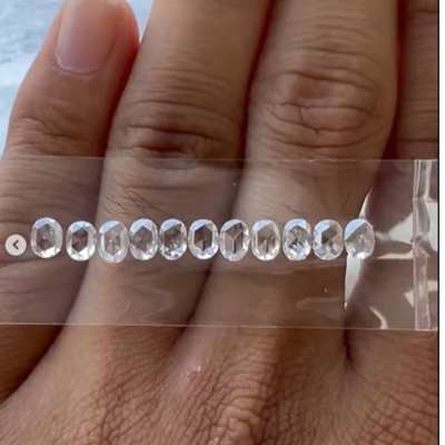 2.02cts total weight 11pcs natural G color VS2 clarity rosecut oval shape diamond