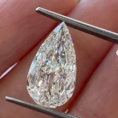 1.70cts GIA certified J color SI2 clarity old cut pear shape diamond 