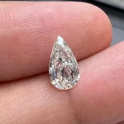 0.90ct GIA L VVS1 Old Antique Cut Pear Diamond