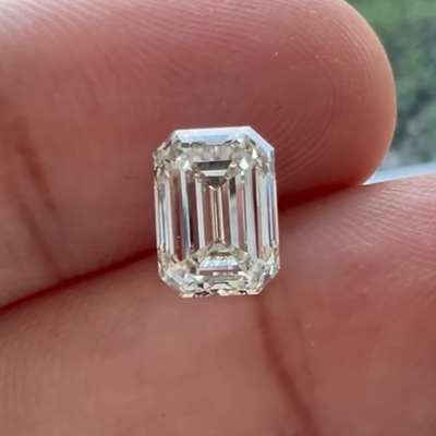 1.73cts GIA certified natural N color VVS2 emerald cut diamond