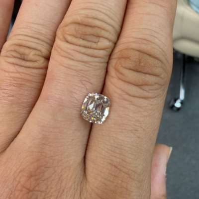 3.00ct GIA Natural Light Peachy Brown SI1 Old Mine Brilliant Cut Diamond