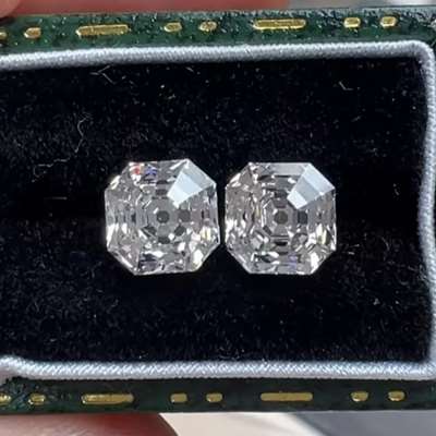 1.16ct & 1.22ct Antique Cut Asscher Shape Diamond respectively having color and clarity J color & VS1 & VS2 Clarity