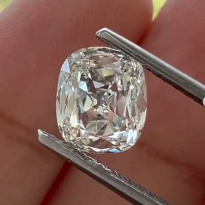 1ct GIA certified natural K color VS2 clarity old cut cushion shape diamond