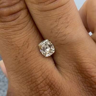 1.01cts natural S-T range, brown VVS2 old cut cushion shape diamond
