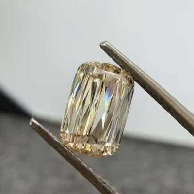 A 1.51cts stunning natural light yellowish brown VS1 scissor cut diamond