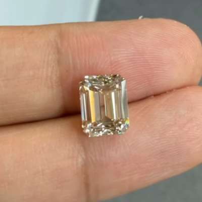 3.01ct GIA Certified Natural Y to Z range Light Brown VVS2 Clarity Emerald Cut Diamond 