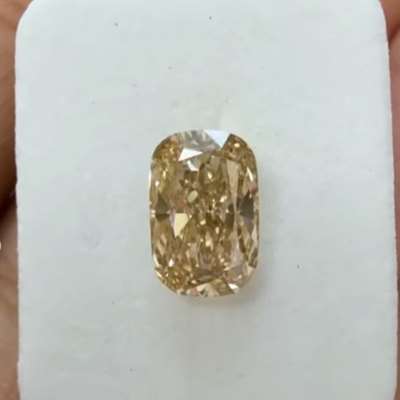 1.50cts natural champagne brown VS2 long cushion shape diamond