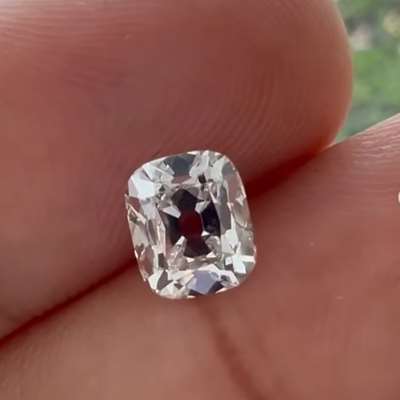 1.02cts GIA certified natural G color VVS1 old cut cushion shape diamond