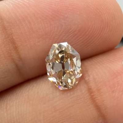 1.28cts antique octagon shape diamond in a rich sharp brown tone with VS2 clarity