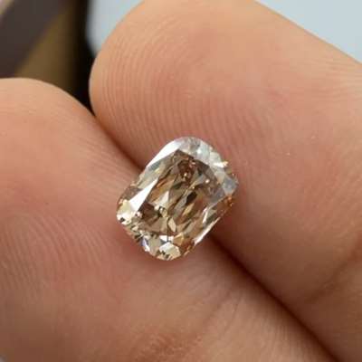 1.15cts natural brown VS1 antique cut cushion shape diamond