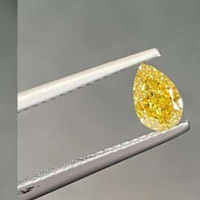 0.51ct GIA Certified Natural Chameleon Diamond Pear Shape.