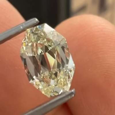 1.01ct GIA Certified Natural N Color VS2 Clarity Old Antique Cut Octagonal Shape Diamond