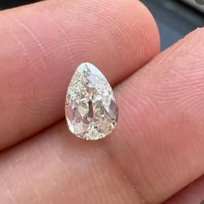 0.96ct GIA Certified Natural J Color VS2 Clarity Old Antique Cut EGG Shape Diamon