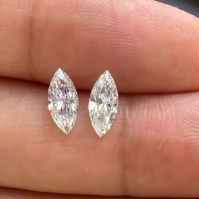 0.50ct & 0.50ct GIA Certified Matching Pair of Natural D & E Color VVS1 & VS2 Marquise Shape Diamond 