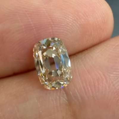 1.54ct Natural Honey Brown VS2 Clarity Old Miner Brilliant Cut Diamond