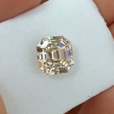 A 1.65ct natural S-T range, light brown VVS2 old cut Asscher 