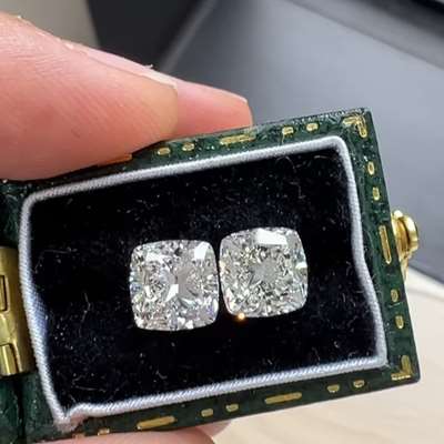 1.70ct & 1.71ct GIA Certified Matching Pair Of Natural i & J color VS1 Clarity Cushion Cut Diamonds 