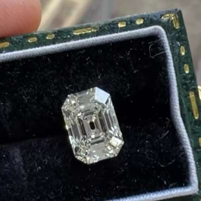 1.10ct GIA Certified Natural M colour VVS1 Clarity Old cut Emerald Diamond 