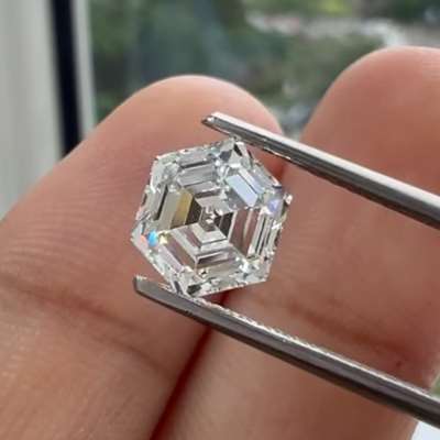 1.52ct GIA certified natural I color VVS1 step cut hexagon diamond 