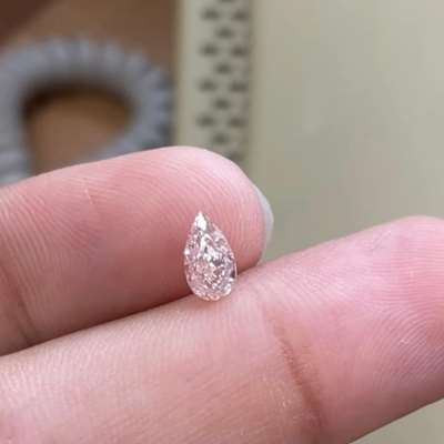  0.50ct GIA certified natural Fancy Brown Pink VS1 pear diamond 