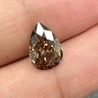 1.88ct Natural Chocolate Brown VS1 Clarity Old Antique Cut Pear Shape Diamond!