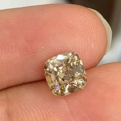 1.32ct GIA Natural Fancy Brown-Yellow colour SI1 clarity Cushion diamond 