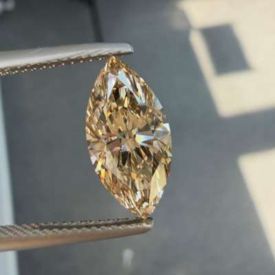 3.04ct GIA Certified Natural Fancy Yellow Brown SI1 Clarity Marquise Shape Diamond