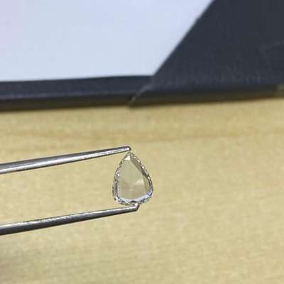 1.09ct GIA J Color SI1 Clarity Chubby Pear Shape Rosecut Diamond