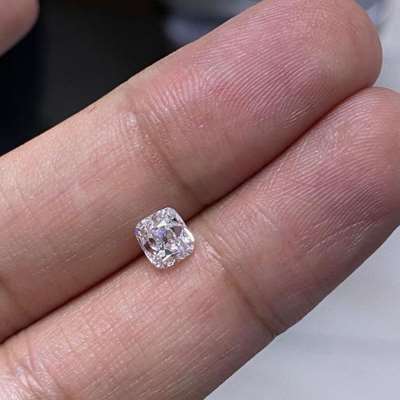 1.00ct GIA Certified D Color SI1 Clarity Eye clean Old Miner Cushion Cut Diamond
