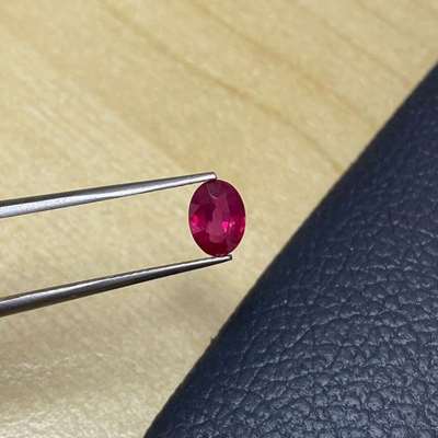1.00ct Natural Burmese Ruby Heated Oval Shape Gemstone