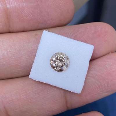 1.03ct Natural Copper Brown VS1 Clarity Round Brilliant Cut Diamond