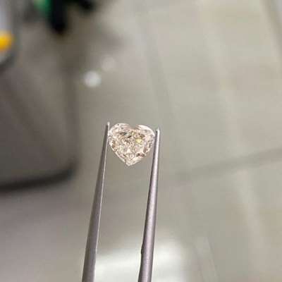 0.82ct GIA Certified M Color Faint Brown VS1 Clarity Heart Shape Diamond